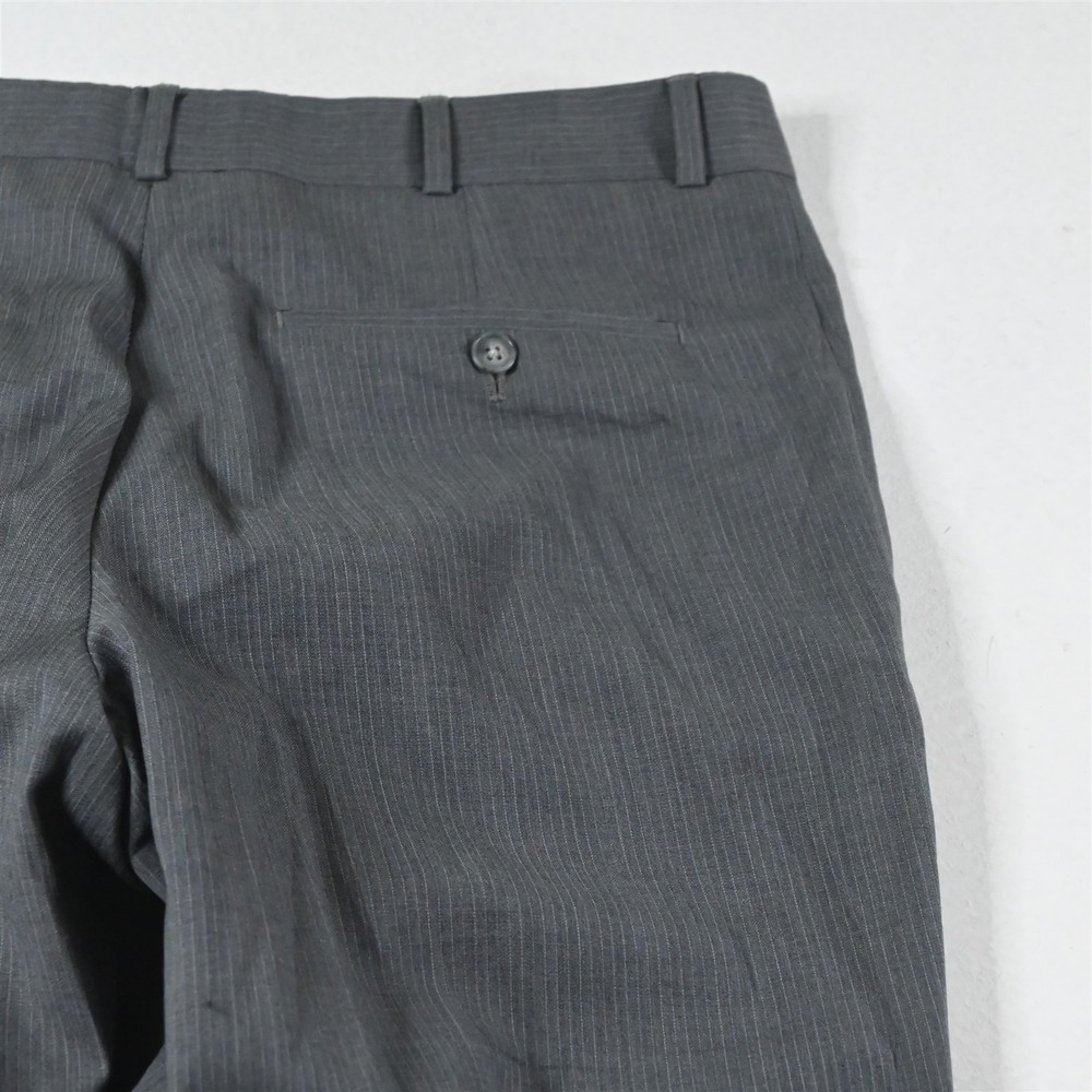 Kenneth Cole 38S 32x30 Gray Striped 100% Wool Mens Jacket Pants Suit - Picture 11 of 12